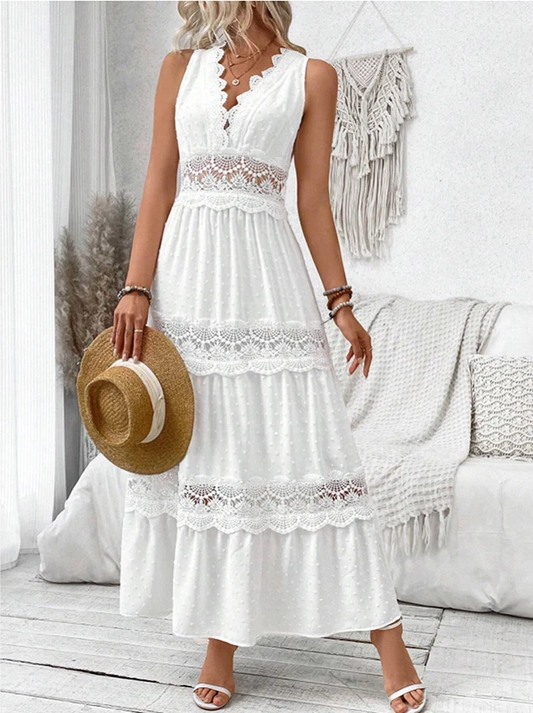 MAIKA™ - Robe en Dentelle à Col V