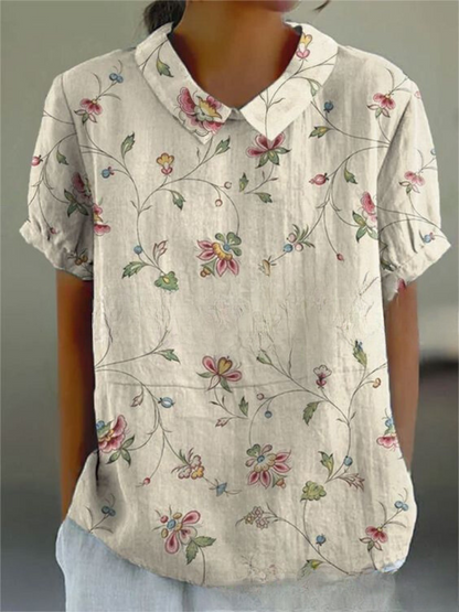MARLENE™ – Chemise à Imprimé Vintage