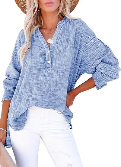AYLA™ – Blouse décontractée à col en V
