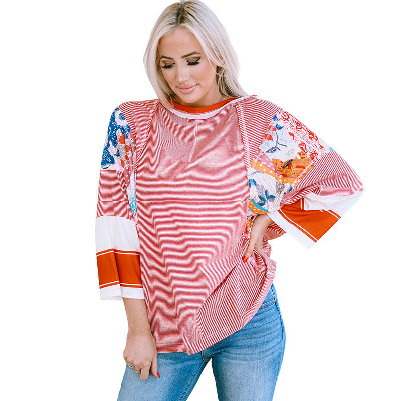 BAILEY™ – Haut Batwing Patchwork Léger