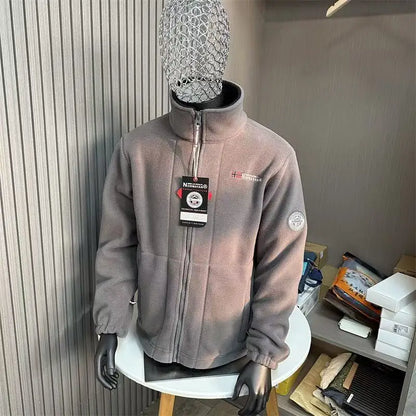 Noorwegen bestelling! !! Heren warmte-isolatie fleece opstaande kraag jas Ameika-stijl verdikte winter casual ritssluiting