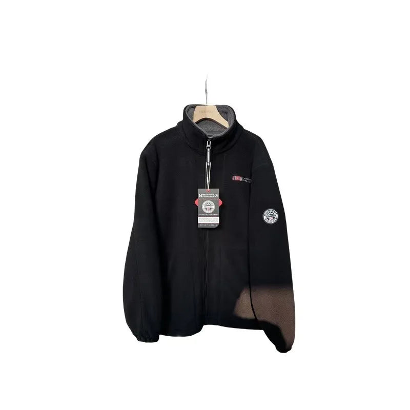 Noorwegen bestelling! !! Heren warmte-isolatie fleece opstaande kraag jas Ameika-stijl verdikte winter casual ritssluiting