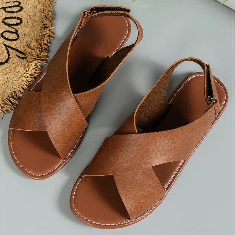 TANYA™ – Sandales plates élégantes à croisillons