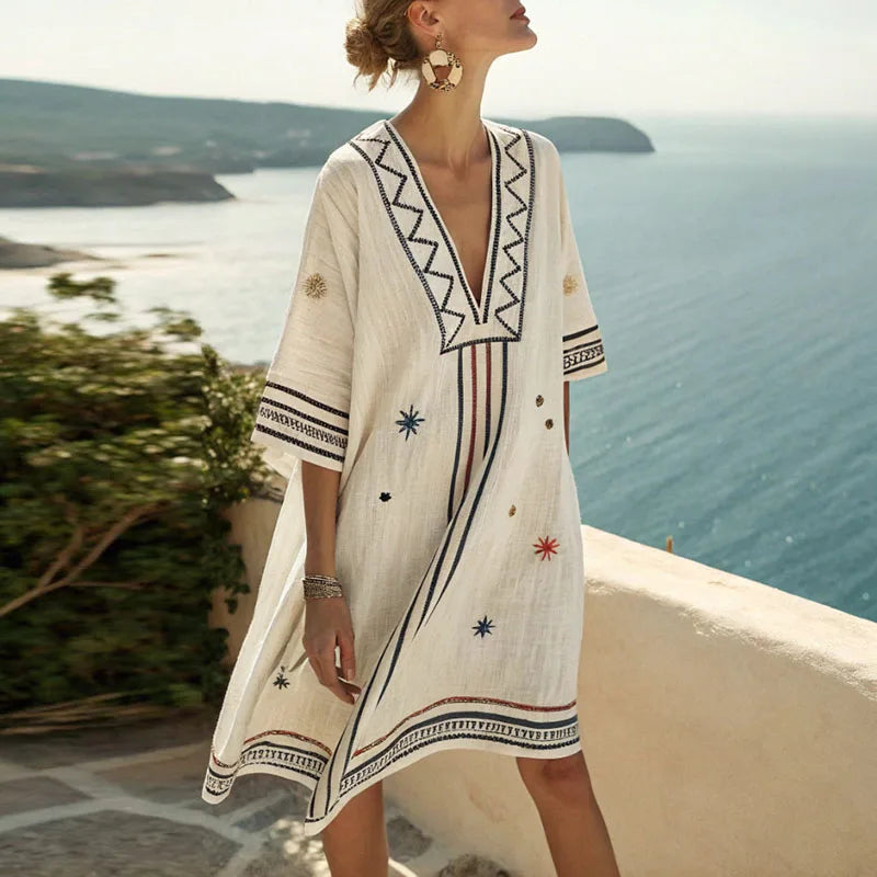 Naomi - Robe de Plage Élégante et Polyvalente pour les Journées Estivales