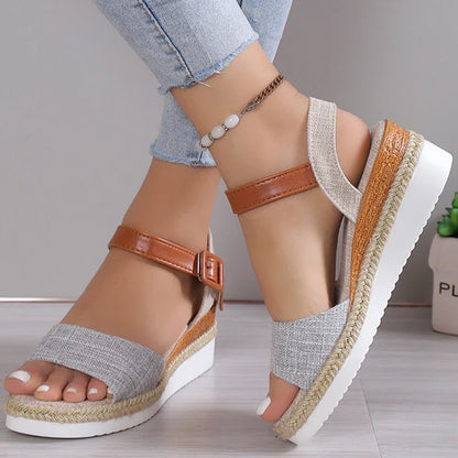 CHARLENE™ – Sandales à Talon Wedge Décontractées