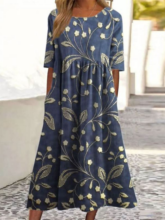 LAARNI™ - Robe Midi Décontractée