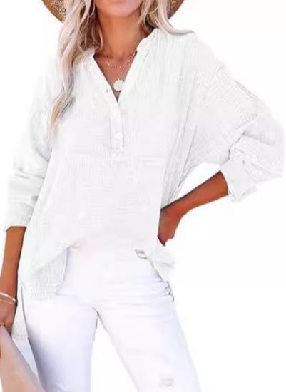 AYLA™ – Blouse décontractée à col en V