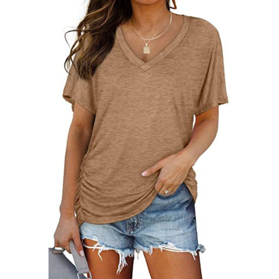 EILY™ - Chemise Loose Fit Col V Classique