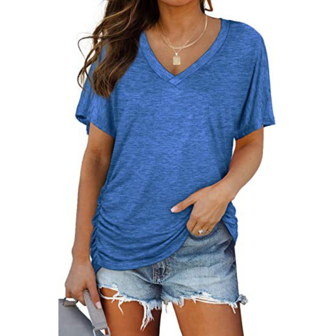 EILY™ - Chemise Loose Fit Col V Classique