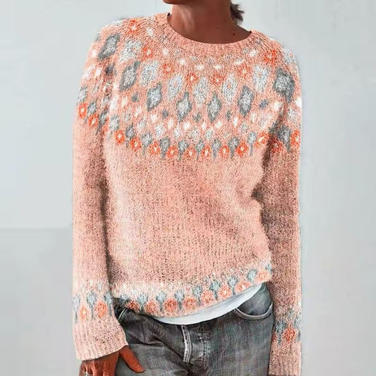Olivia – Pull chaud avec un motif tissé classique