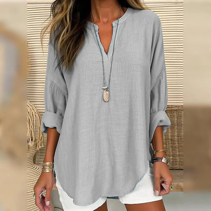 DITTE™ | Blouse Effet Lin