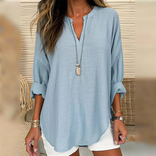 DITTE™ | Blouse Effet Lin