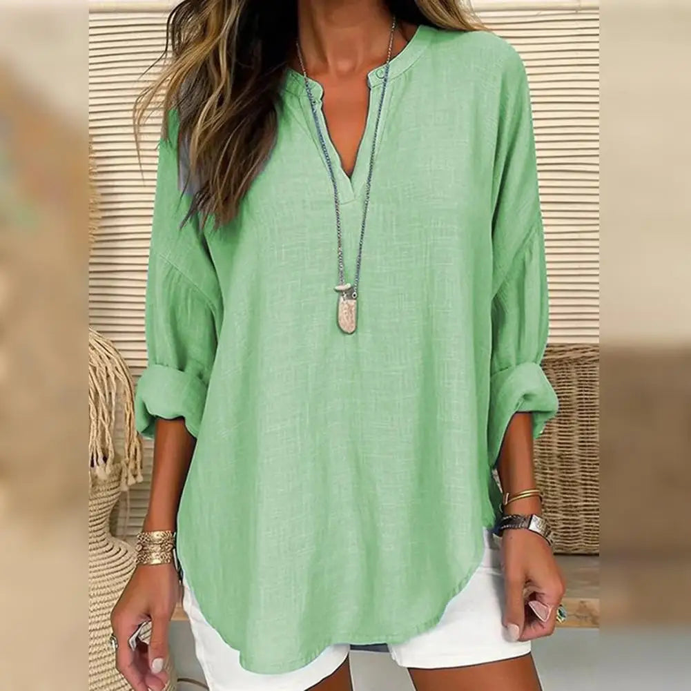 DITTE™ | Blouse Effet Lin