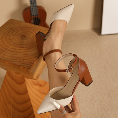 Marielle | Talons à sangle bicolores