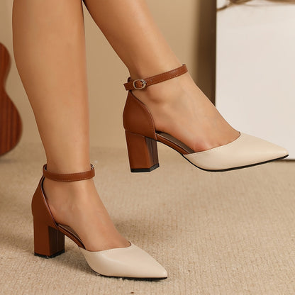 Marielle | Talons à sangle bicolores