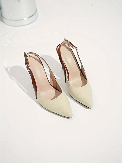 Amélie | Talons Slingback Contrastés