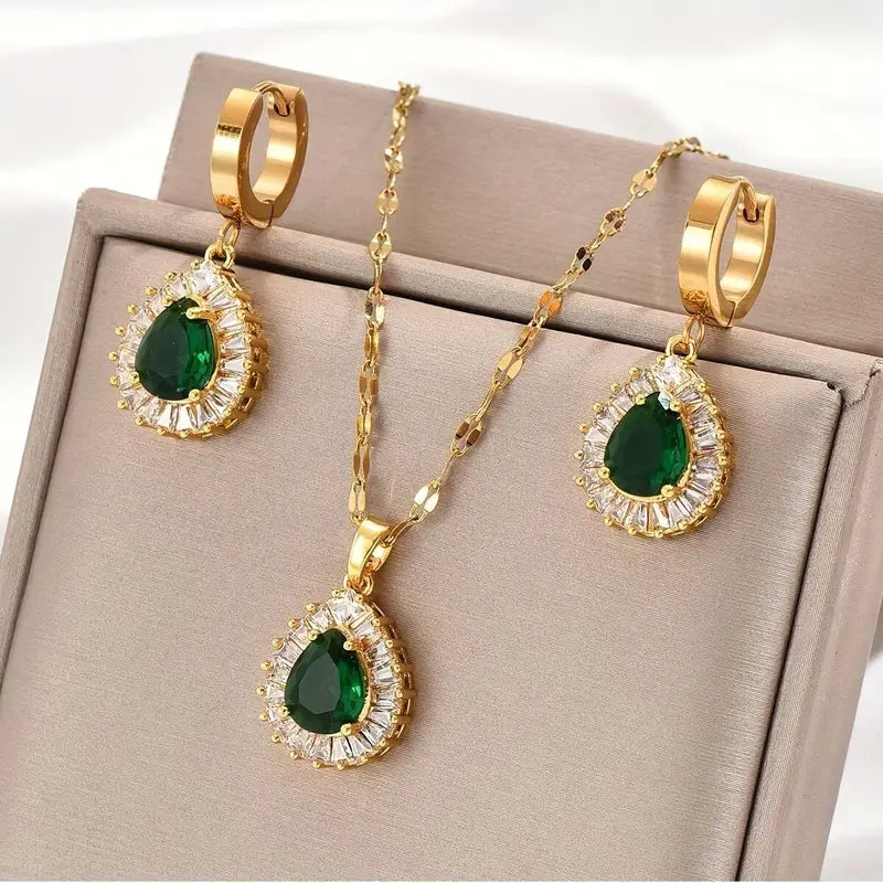 Bijoux Rheya Lysandelle émeraude | Or