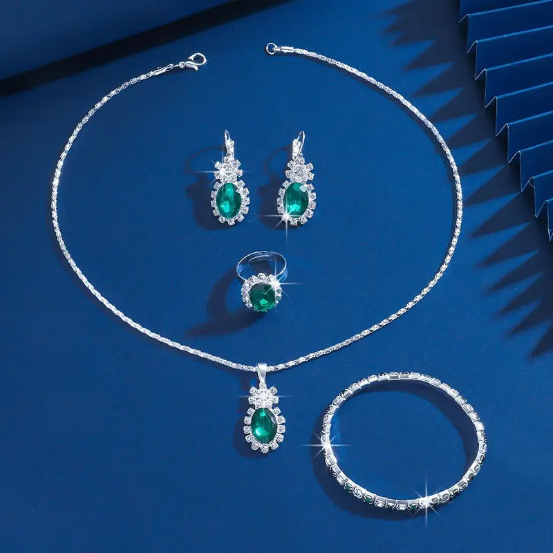 Bijoux Seloria Grevalyn émeraude | Or Blanc