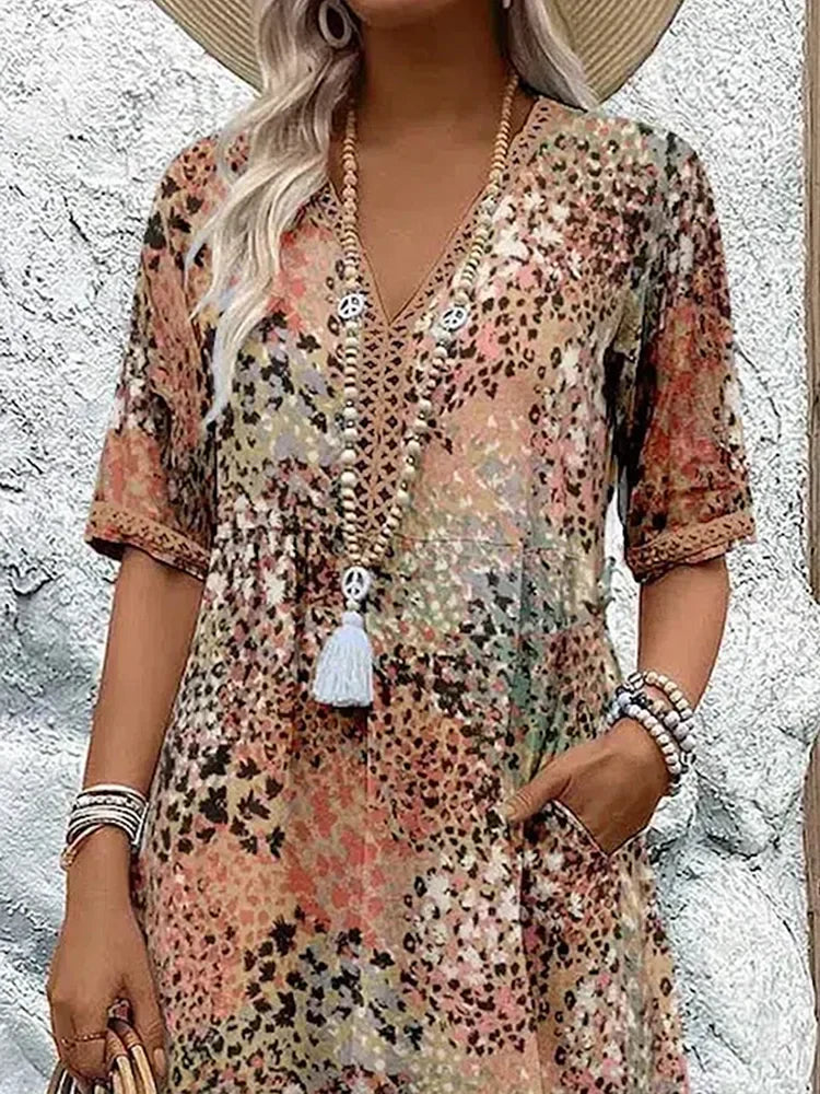 Michèle – Robe légère avec décolleté en V