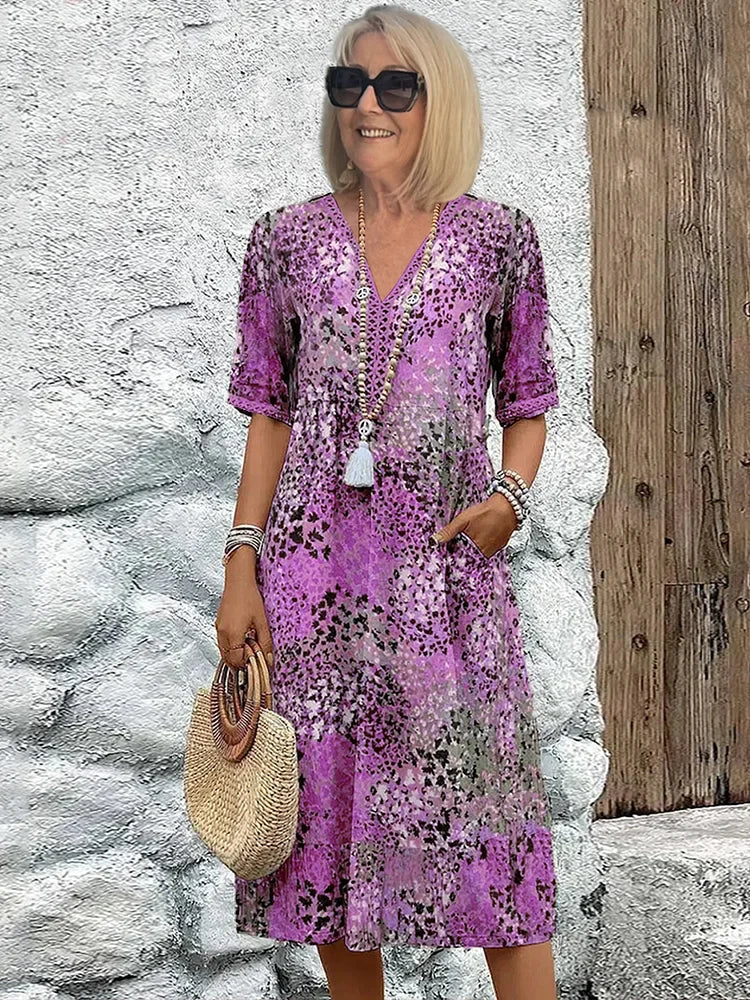 Michèle – Robe légère avec décolleté en V
