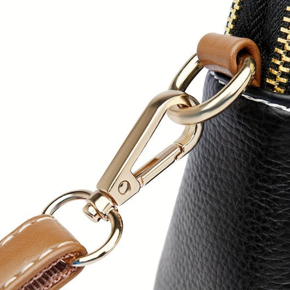 Sac à bandoulière Mila en relief litchi