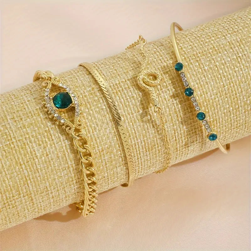 Bracelet Serpina Veyra émeraude | Or