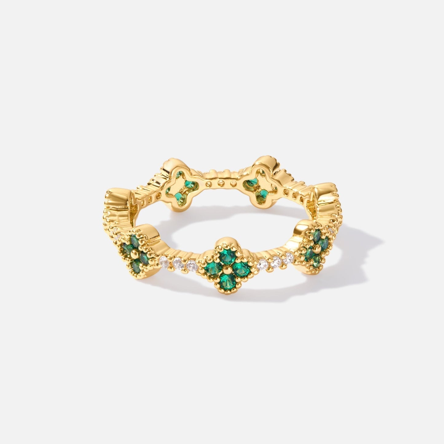 Marisol - Pierścionek Kryształowy w Kształcie Koniczyny