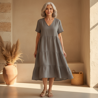 Bexley - Robe d'été décontractée à col en V