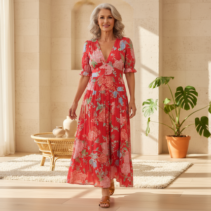 Rosae | Robe Maxi Florale Vibrante – Sentez-vous belle, sans effort