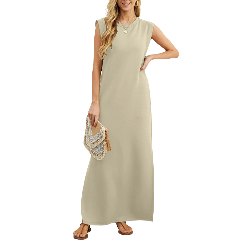 RIANE™ – Robe maxi de plage sans manches classique
