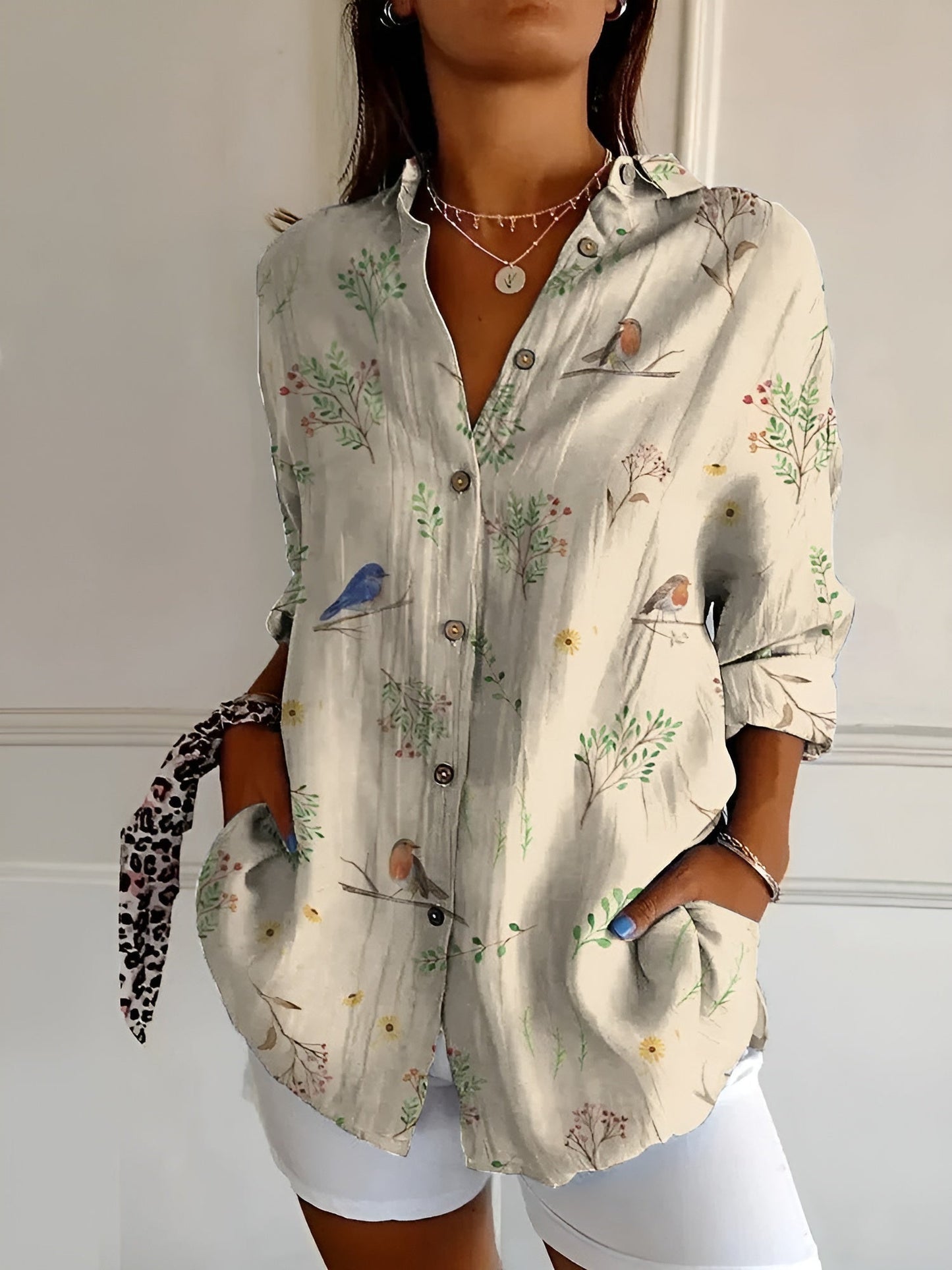 MELODIE™ – Chemise Boutonnée Florale Élégante