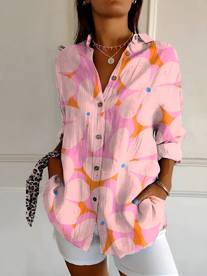 MELODIE™ – Chemise Boutonnée Florale Élégante