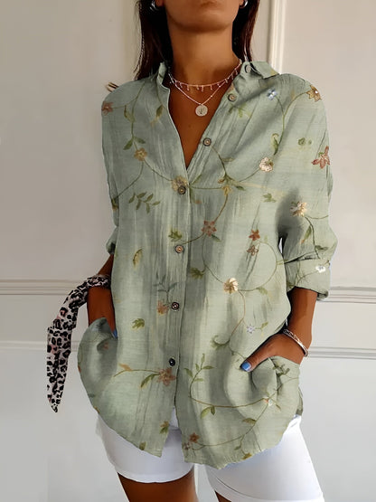 MELODIE™ – Chemise Boutonnée Florale Élégante